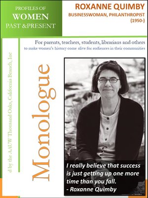 cover image of Profiles of Women Past & Present – Roxanne Quimby Businesswoman, Philanthropist (1950 -)
